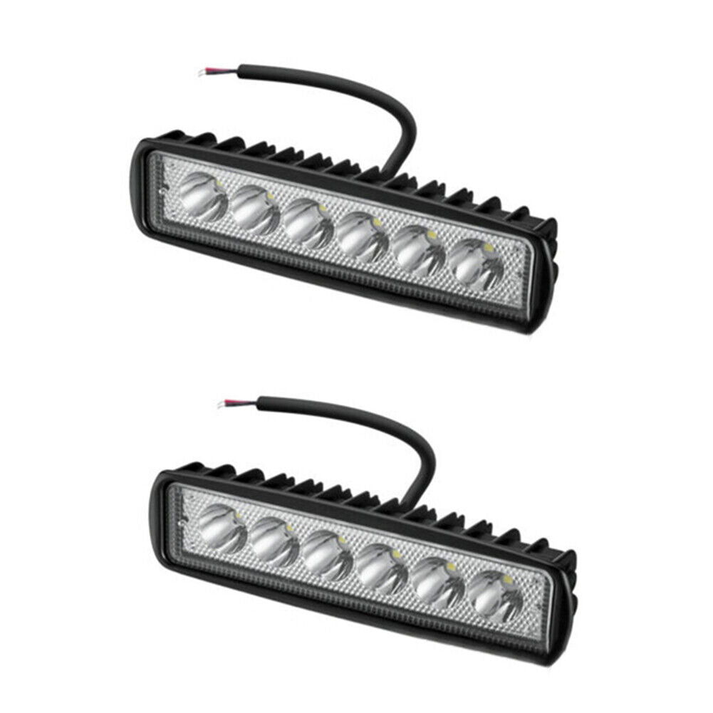 US 2-4 Pack 6'' LED Work Light Bar 18W Lamp Flood Spot Work Driving Fog SUV ATV