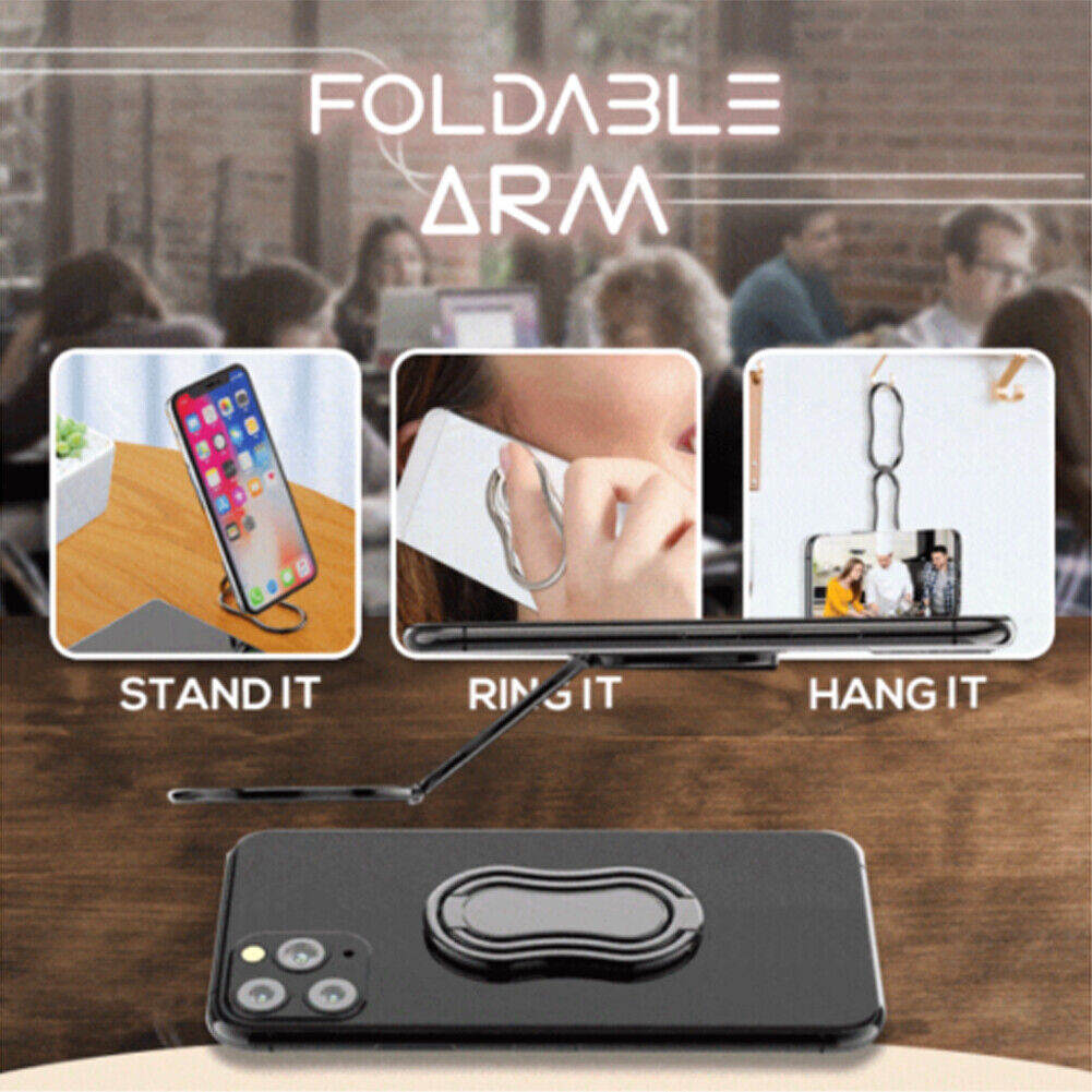 US 2-4 Phone Ring Holder Finger Kickstand 360° Rotation Foldable Cellphone Stand