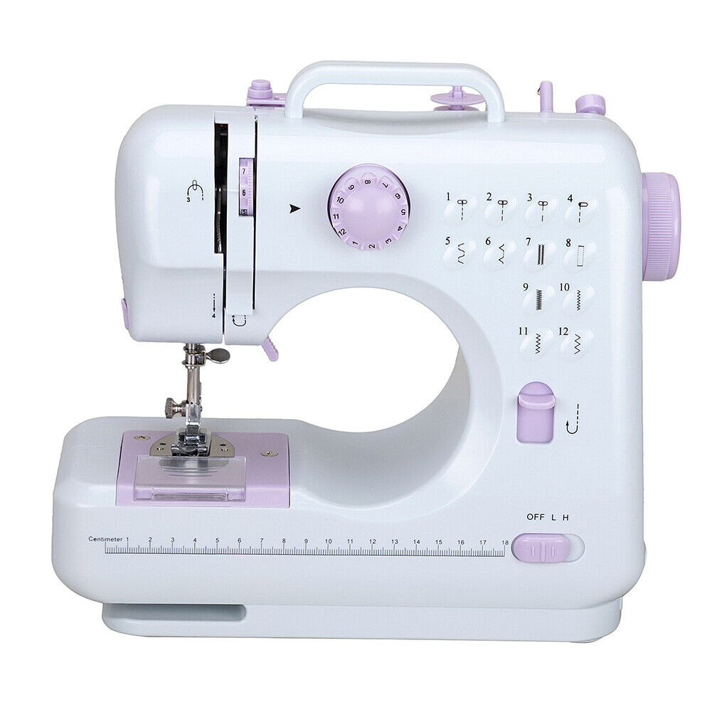US Portable Sewing Machine Electric Crafting Mending 12 Built-In Stitches