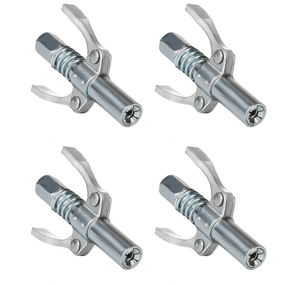 US 2-4 Pcs Grease Gun Coupler Double Handle High Pressure Quick Release Lock Oil