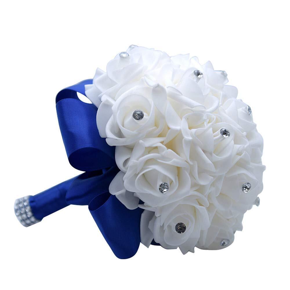 Wedding Bouquets Crystal PE Roses Bridal Bridesmaid Wedding Hand Holding Bouquet