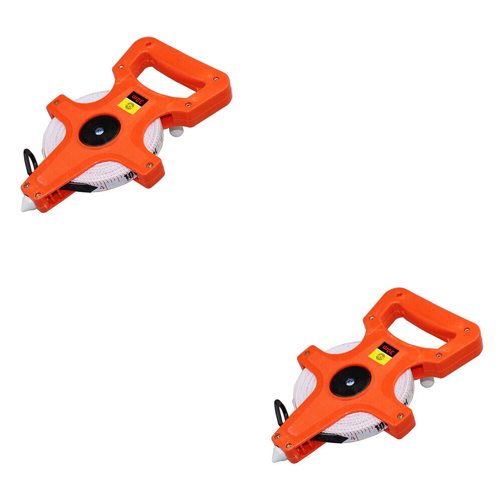 US 1-2 Pcs 1/2" x 98' Open Reel Dual Sided Fiberglass Tape Measure for Engineer
