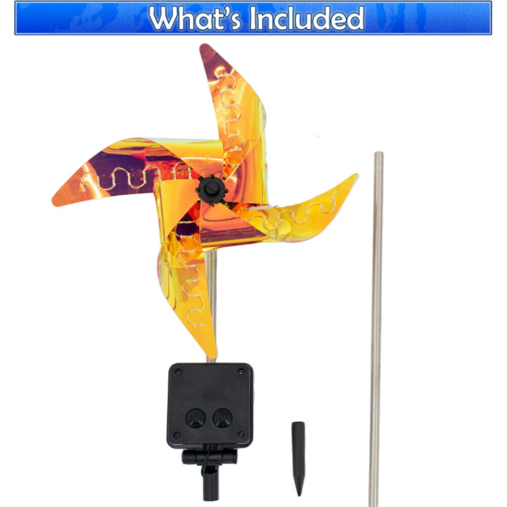 US 2-4 Pcs Solar LED Windmill Spinner RGB Wind Outdoor Catcher Patio Holiday