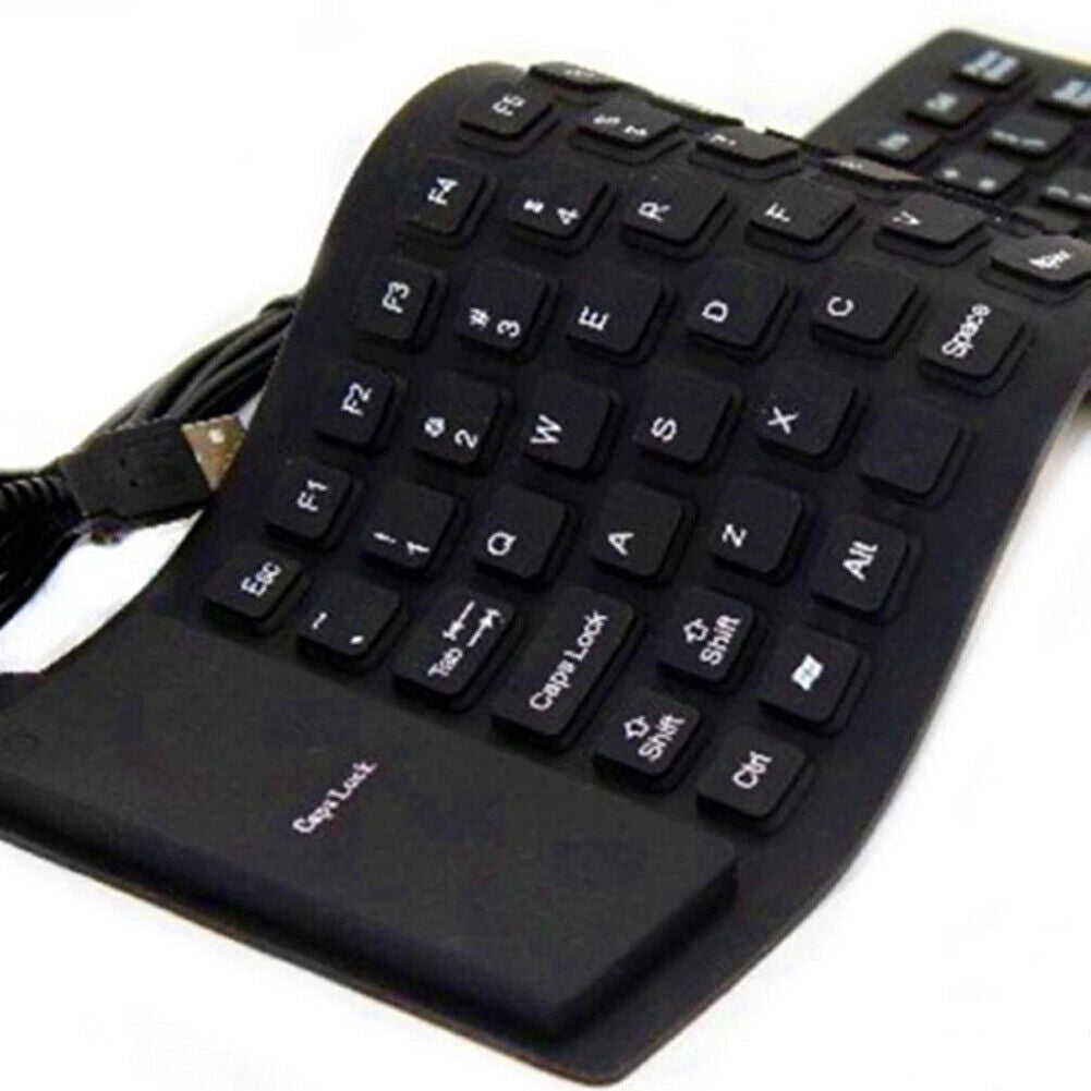 US 1-2 Pc Waterproof Silicone Keyboard Foldable Flexible USB Dustproof Full Size