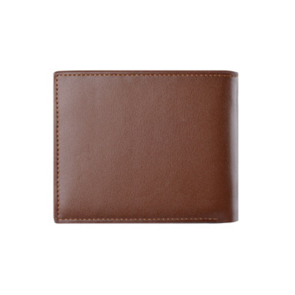 US1-2Pc Men's Bifold Leather Wallet With ID Window Credit Card Holder Slim Purse