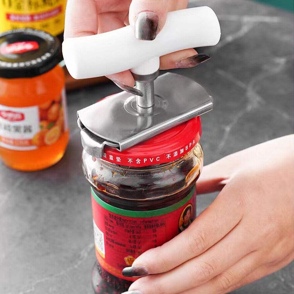 US 1-2 Pc Adjustable Jar Bottle Opener Multifunctional Stainless Steel Grip Tool