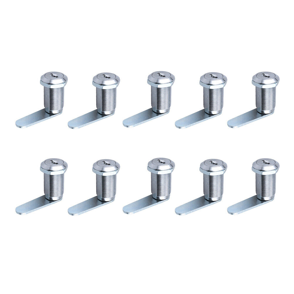 US 10 Pack 5/8" 1" 1 1/8" Cabinet RV Cam Locks Keyed Alike Secure Drawer File