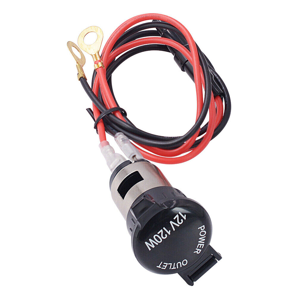 US 2-4 Pc Power Socket Outlet Plug Accessories+Line 12V Car Boat Tractor Lighter