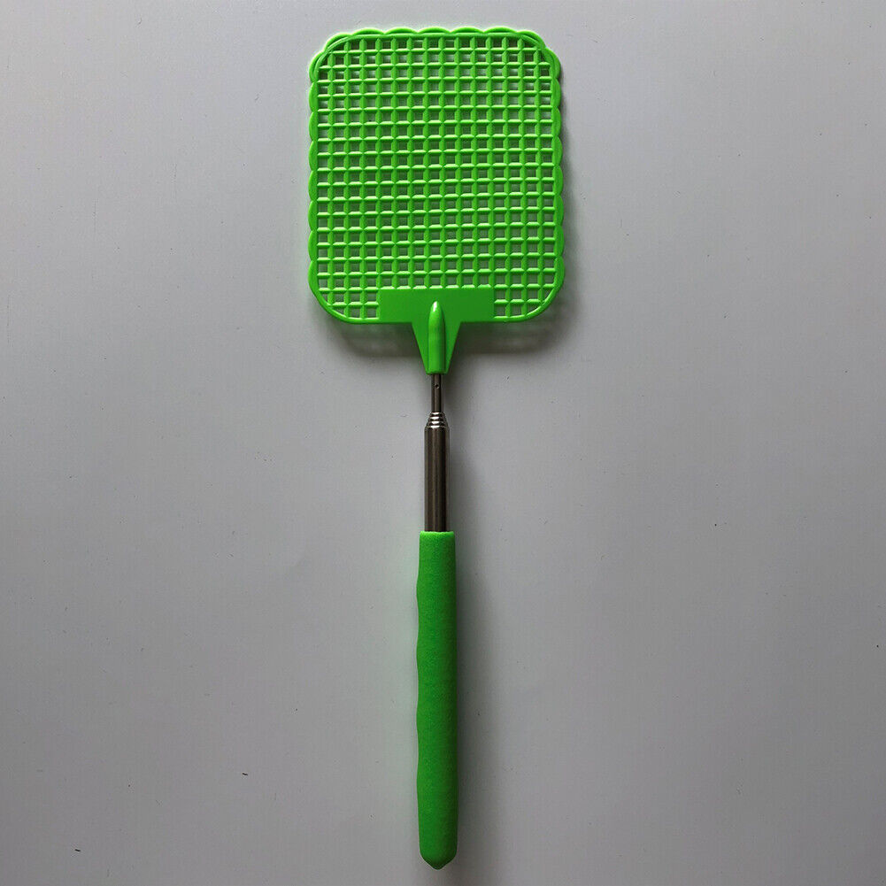 US 5-10 Pc Fly Swatters Extendable Durable Plastic Stainless Handle Bug Mosquito
