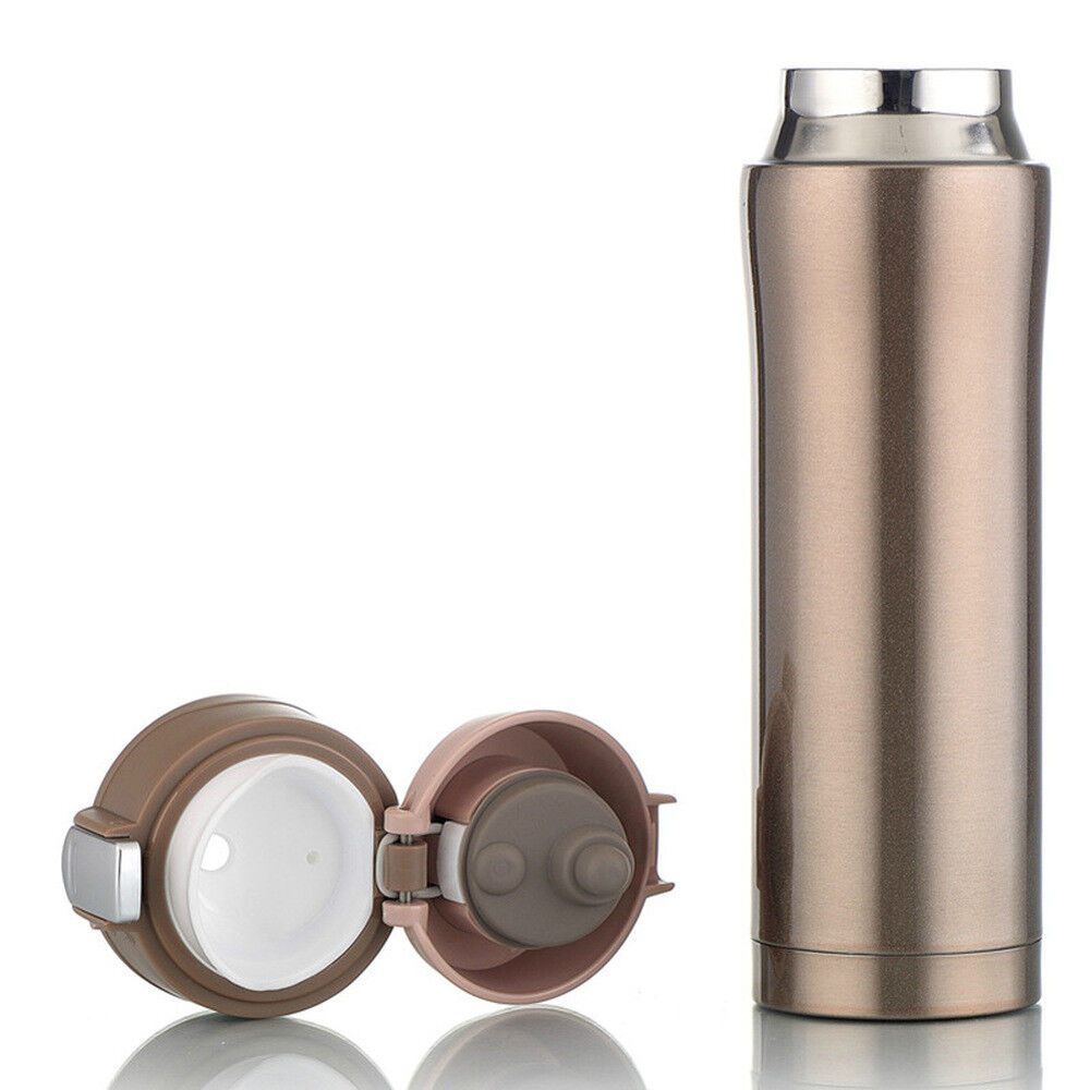 Thermos Cup 15OZ Stainless Steel Water Bottle Leak Proof 3D Cup Cover Slip