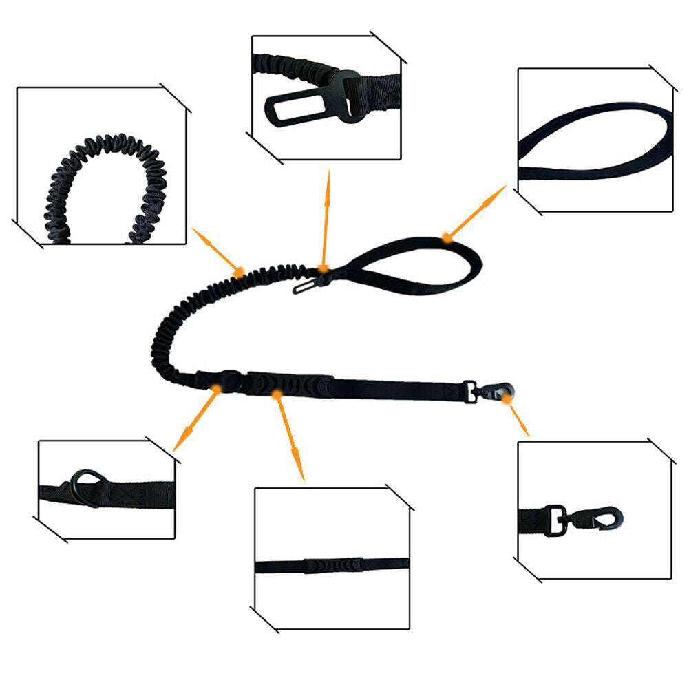 US 2-4 Pc Leash Tactical K9 Large Dog Heavy Duty Coupler Retractable Nylon Rope