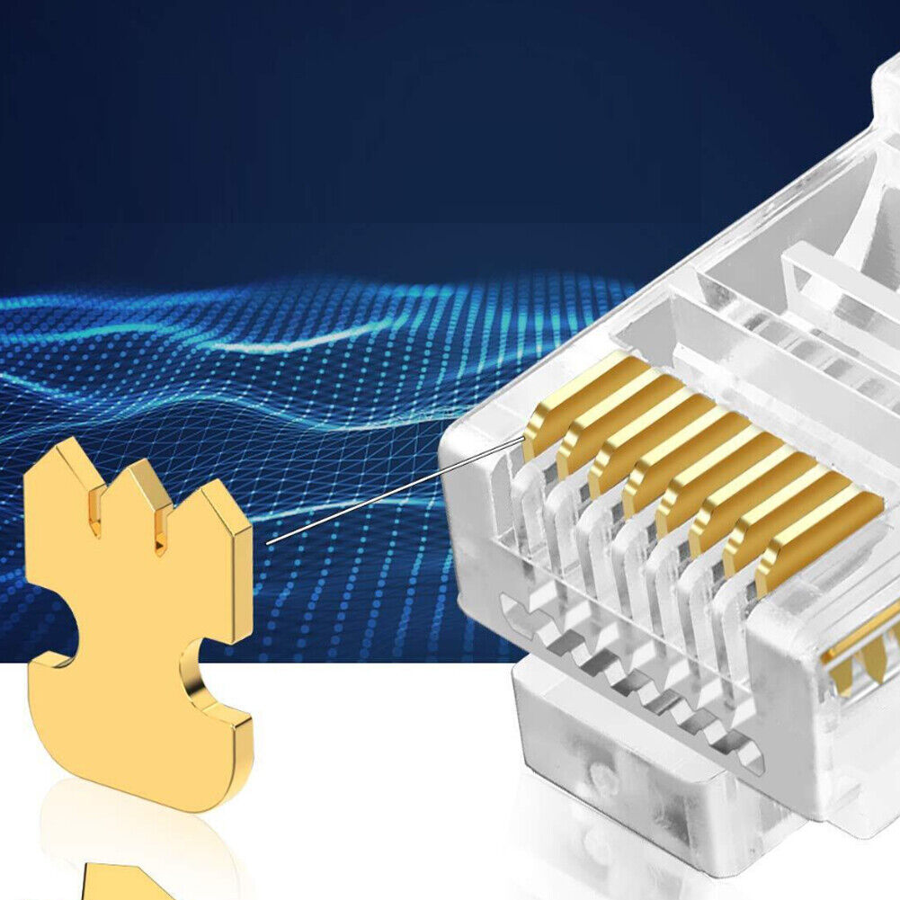 US 200 Pack Cat6 Pass Through EZ RJ45 Connector End Modular Plug UTP Cables