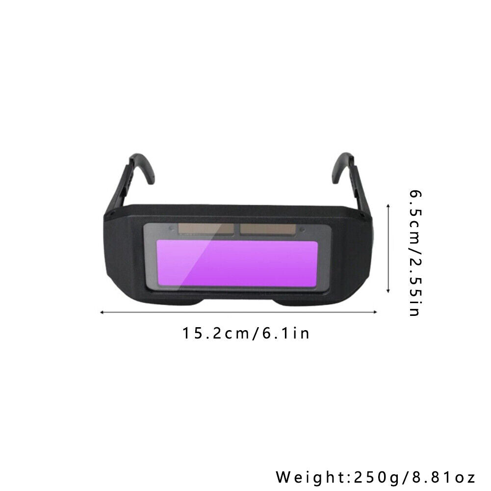 US 1-2 Pcs Welder Glasses Safety Protective Solar Powered Auto Darkening Goggles
