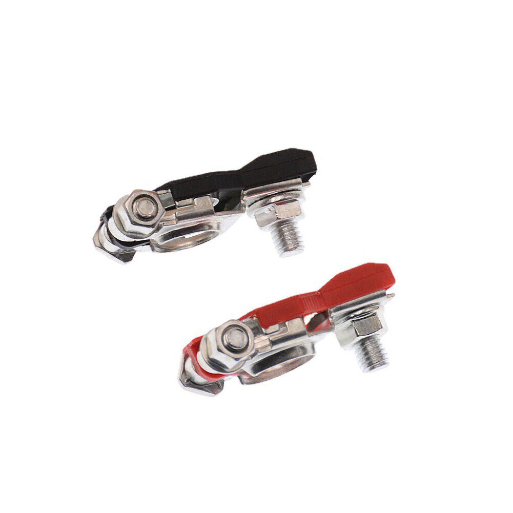 US 2-4 Pcs Universal Battery Terminal Connector Top Positive Negative Heavy Duty