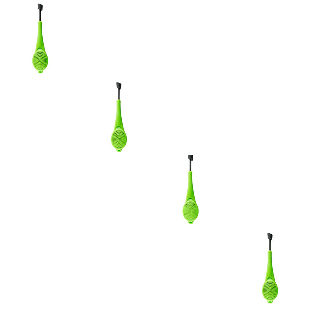 US 2-4 Pack Long-Handled Tea Filters Plastic Infuser Built-in Plunger Strainer