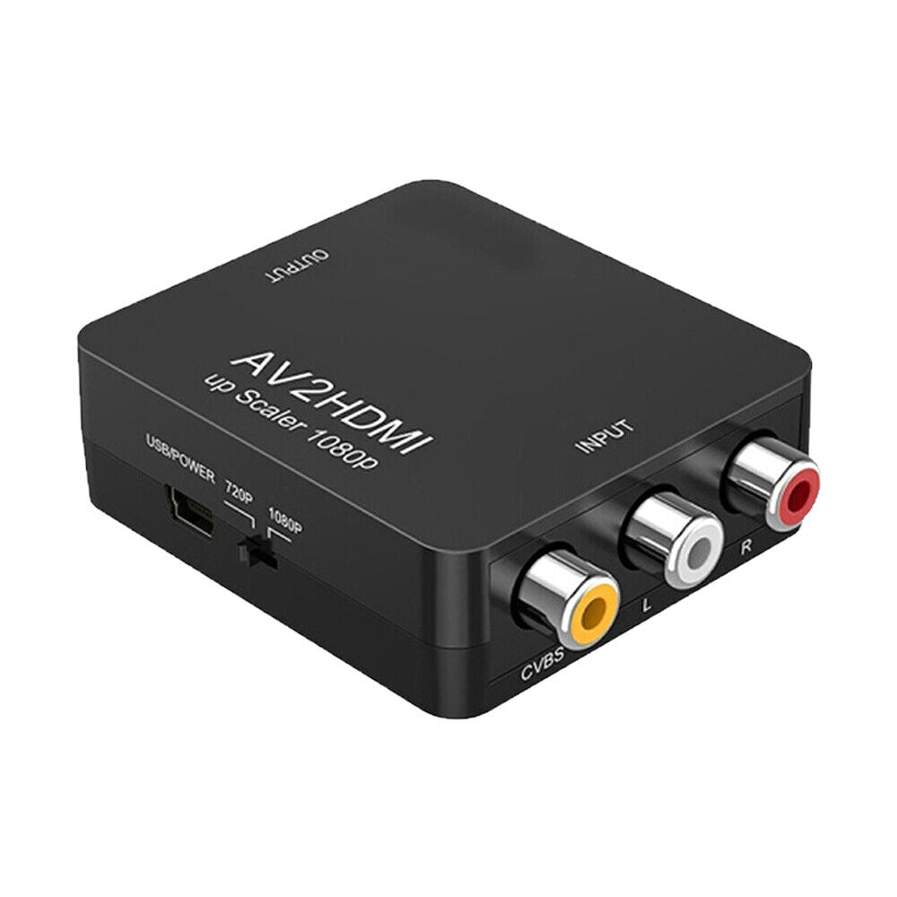 US RCA AV to HDMI HD Converter Composite CVBS Audio Video Adapter Wii NES SNES
