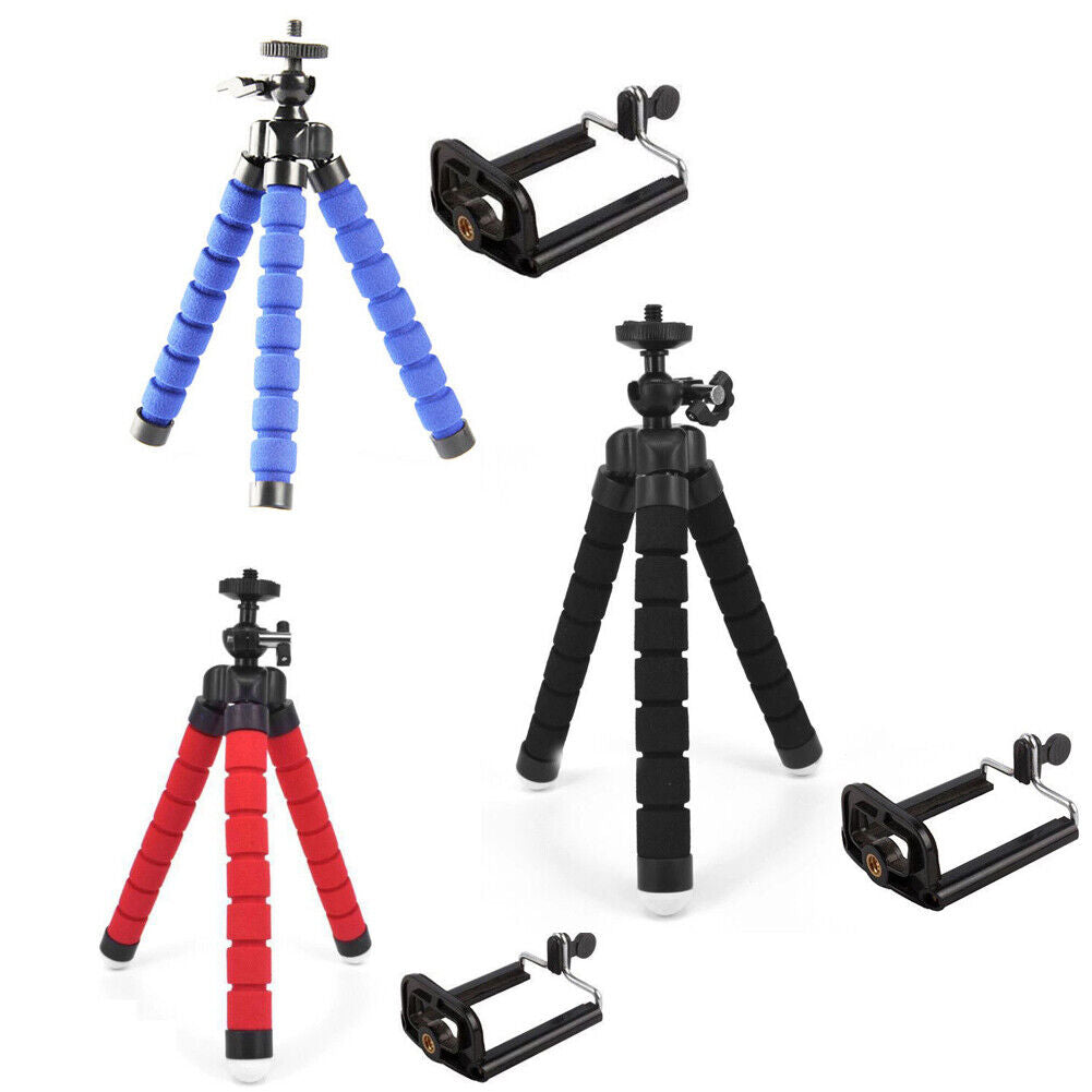 US 3-6 Pack Flexible Phone Tripod Universal Portable Holder Selfie Stand Monopod