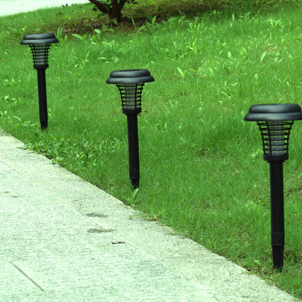 US 2-4 Pack Solar Outdoor Mosquito Fly Bug Insect Zapper Killer Trap Lamp Light
