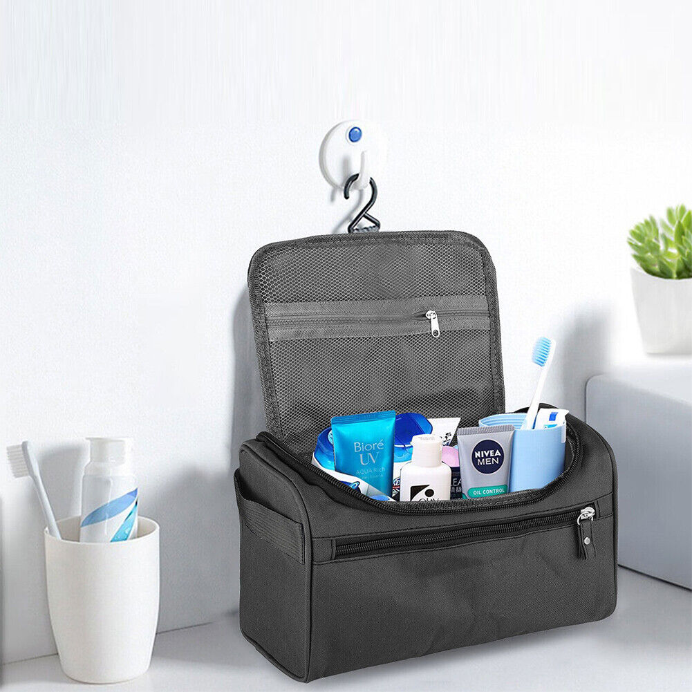 US 2-4 Pc Toiletry Bag Hanging Kit Wash Resistant Portable Makeup Organizer Case