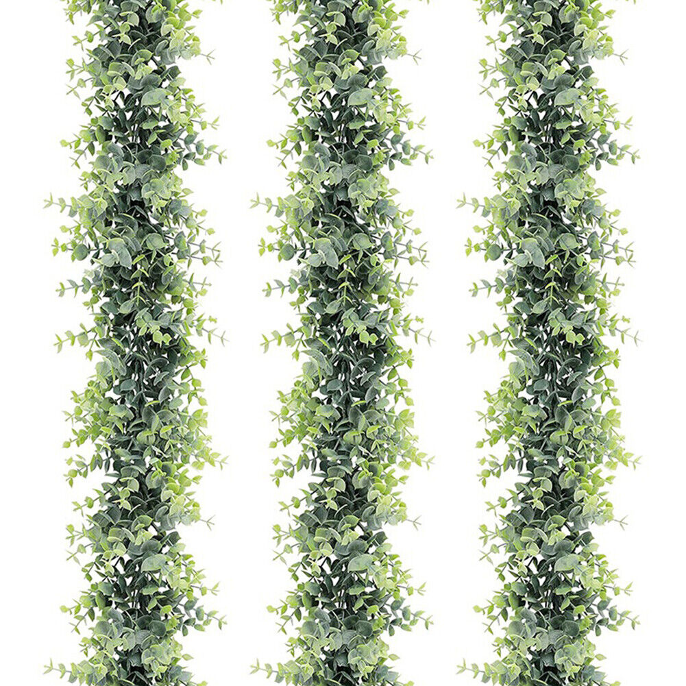 US 2-4 Pack 30 Feet Artificial Ivy Leaf Plants Faux Greenery Garland Plants Vine