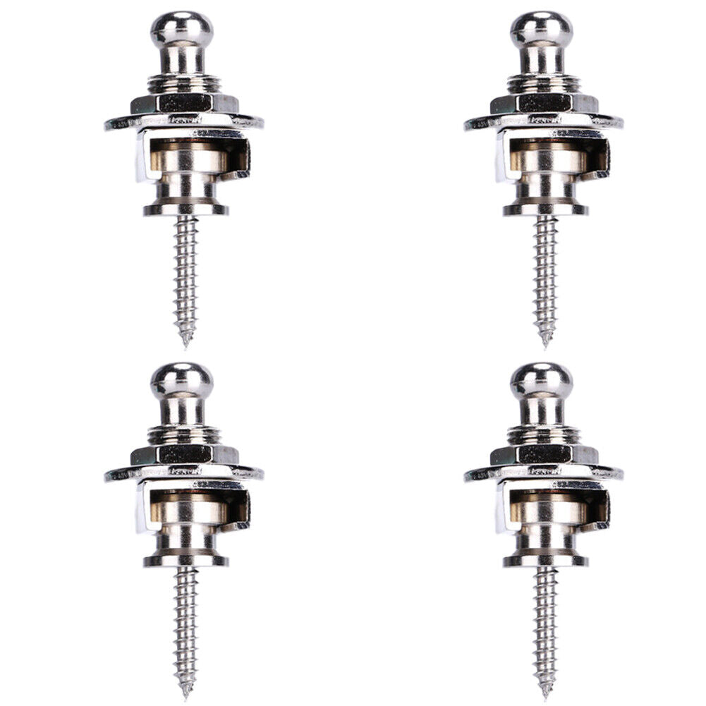 US 4-12 Pcs Guitar Strap Locks Buttons Security Quick Release Binding Components