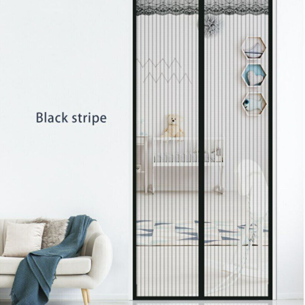 US 1-2 Pack Magnetic Screen Door Hands-Free Anti Mosquito Bugs Fly Curtian Mesh