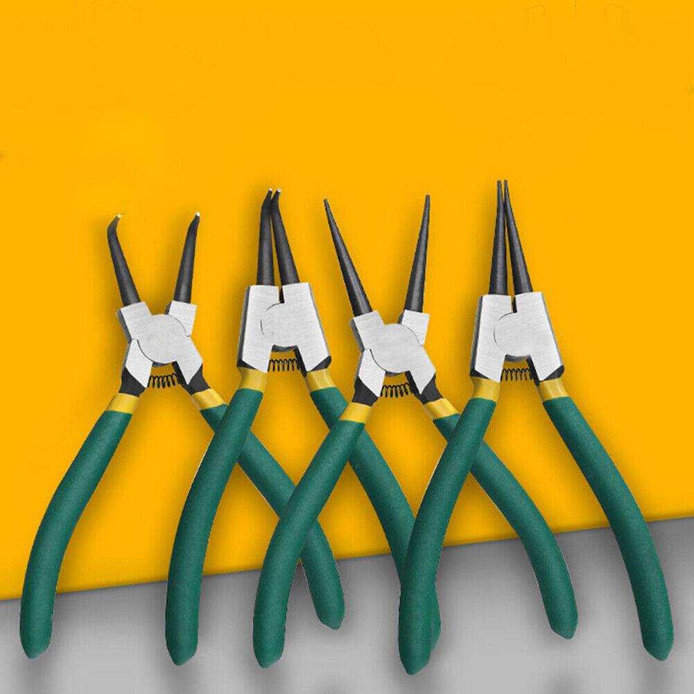 US 1-2 Sets of 4-Pc Heavy Duty Circlip Pliers Snap Ring External Internal Kit 7'