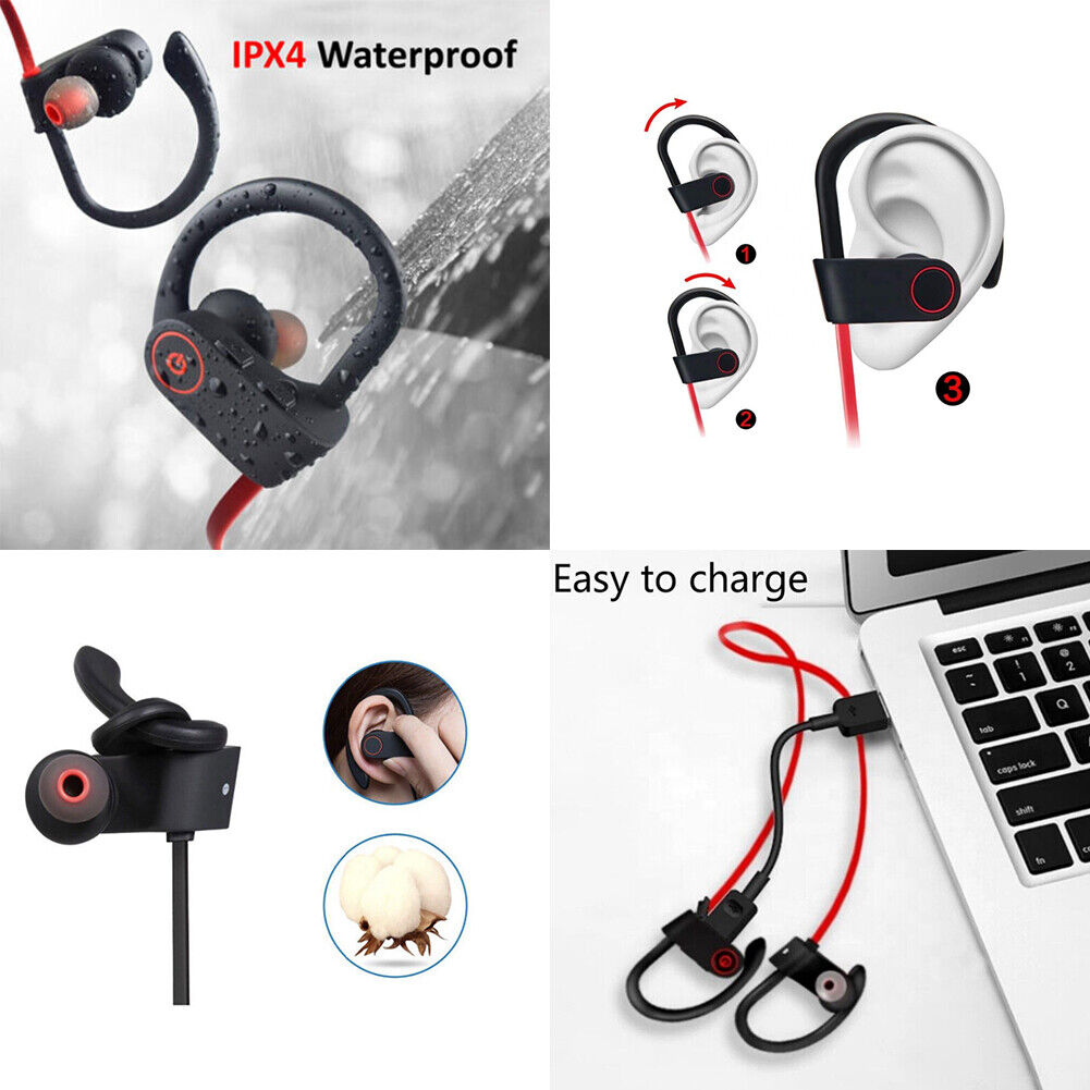US 2-4 Pc Wireless Earbuds Bluetooth Headphone Waterproof Sport Earphones Stereo