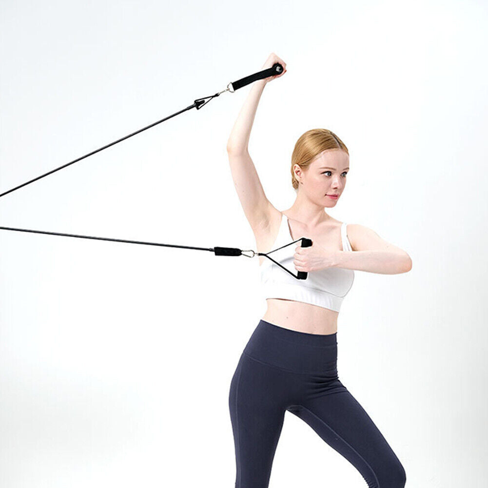 US 1-2 Sets of 11 Pcs Resistance Band Physical Therapy Workout Yoga Abs Exercise