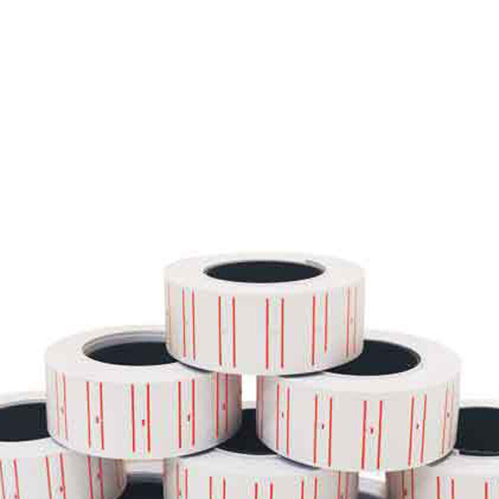 US 5000-10000Pc White Red Line Tags Labels Refill MX-5500 Gun Price Sticker