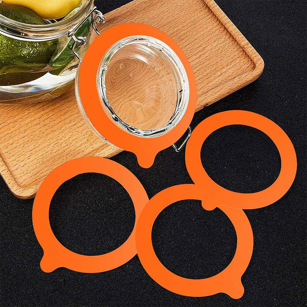 US 24-48 Pcs Silicone Jar Gasket Airtight Rubber Seals Rings For Mason Jar Lids