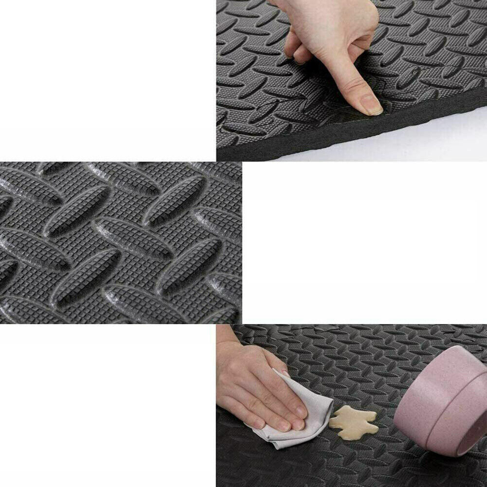 US 10 Pack EVA Foam Exercise Floor Mat Gym Flooring Fitness Yoga Workout 24"x24"