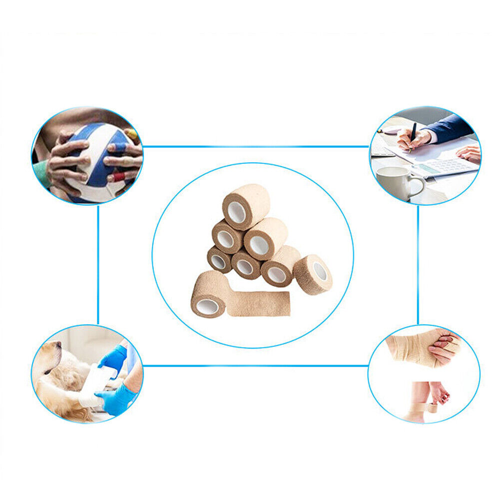 US10-20Pc Self Adhesive Bandage Wrap Cohesive Elastic Vet Tape 2" x 5 Yards