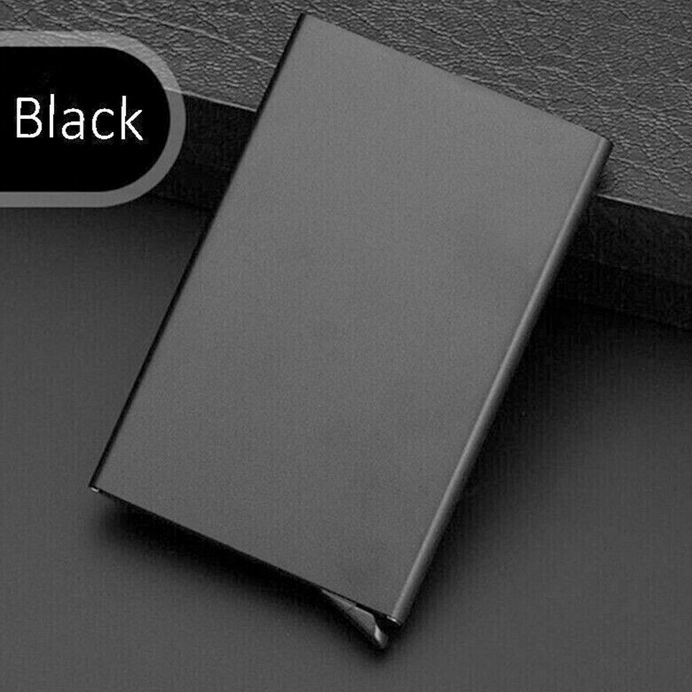 US Mens RFID Blocking Slim Money Clip Carbon Fiber Wallet ID Credit Card Holder