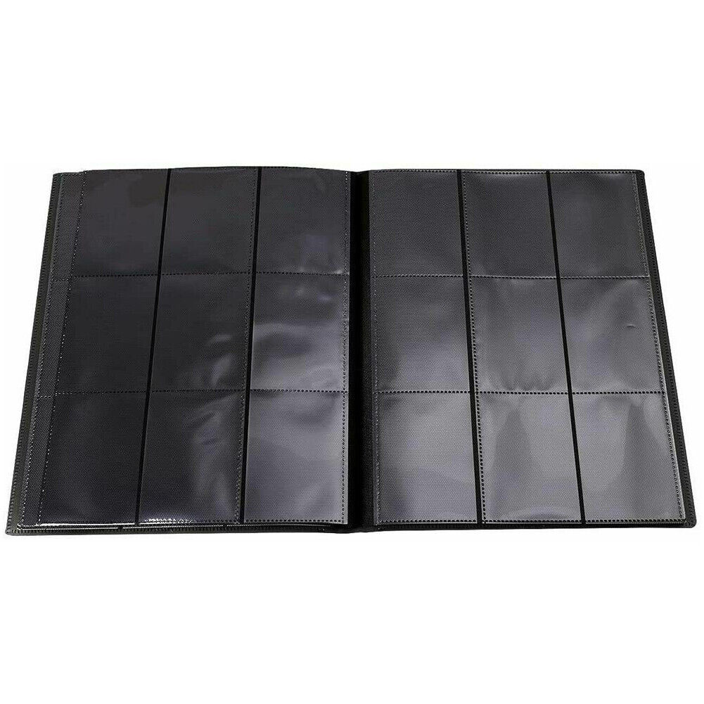 US 360 Card Pocket Binder with Elastic 9 Pocket Trading Cards Album Folder, Blac