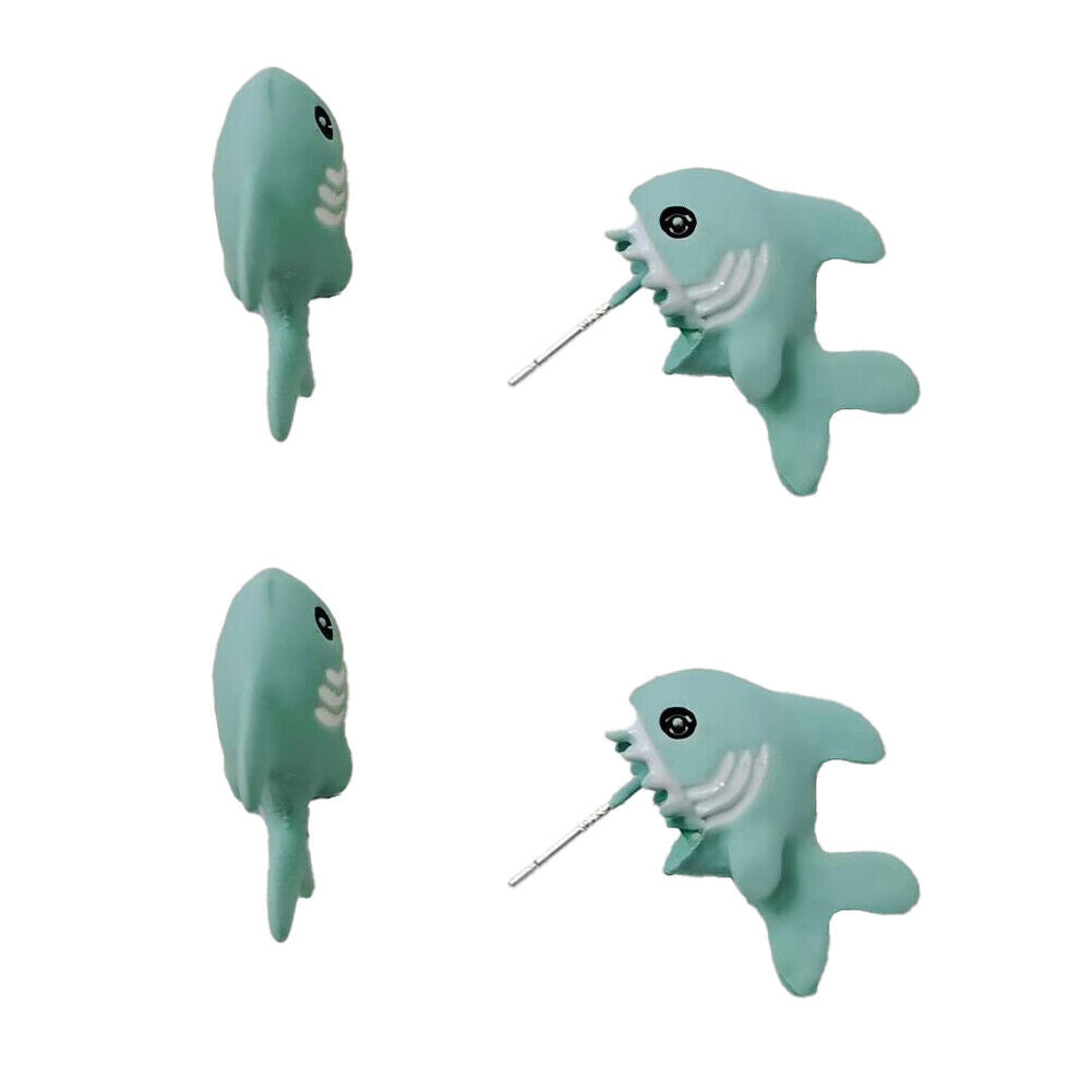 US 1~2 Pairs Cute Animal Bite-Earring Handmade Polymer Clay-Cute Stud Earrings