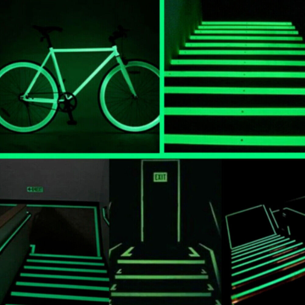 US 2-4 Pcs 9.84 Ft Waterproof Tape Glow Dark Luminous Fluorescent Stair Outdoor