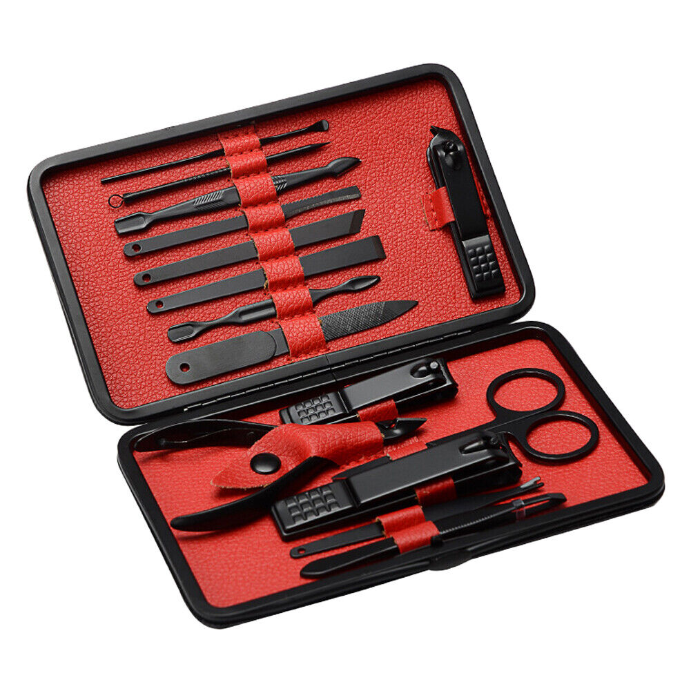 US 15 Piece Manicure Pedicure Nail Care Set Cutter Cuticle Clippers Kit