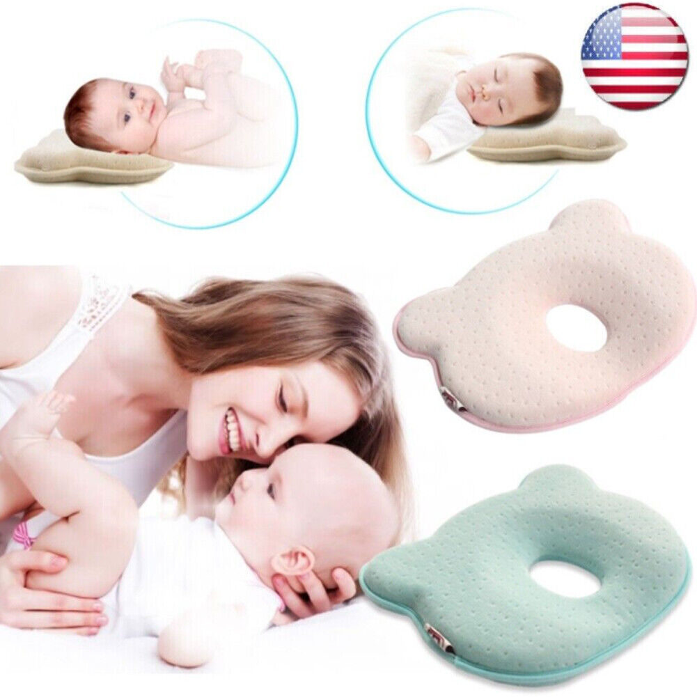 US 1-2 Pc Kid Infant Sleeping Pillow Head Protection Quilt Anti-roll Cushion Pad