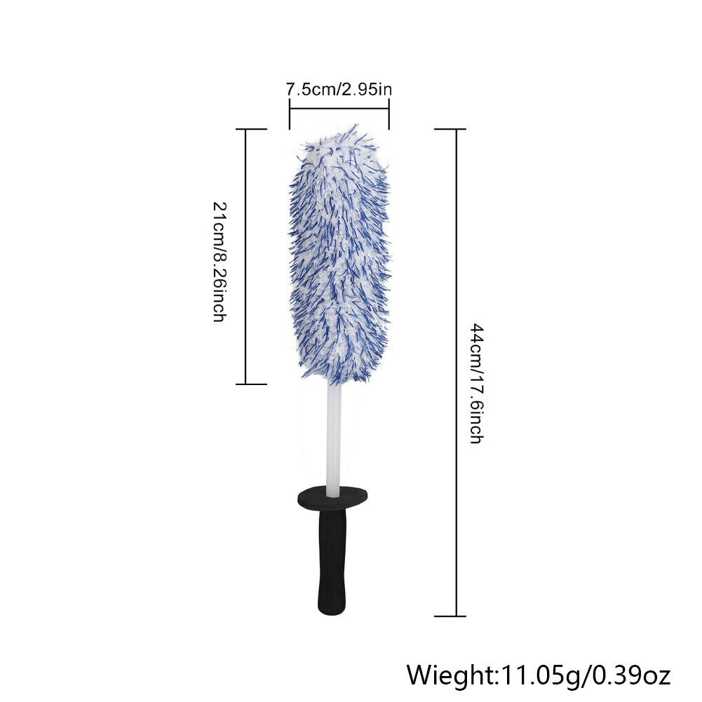 US 1-2 Pcs Microfiber Car Alloy Wheel Cleaning Brush Tire Soft Bristle Cleaner