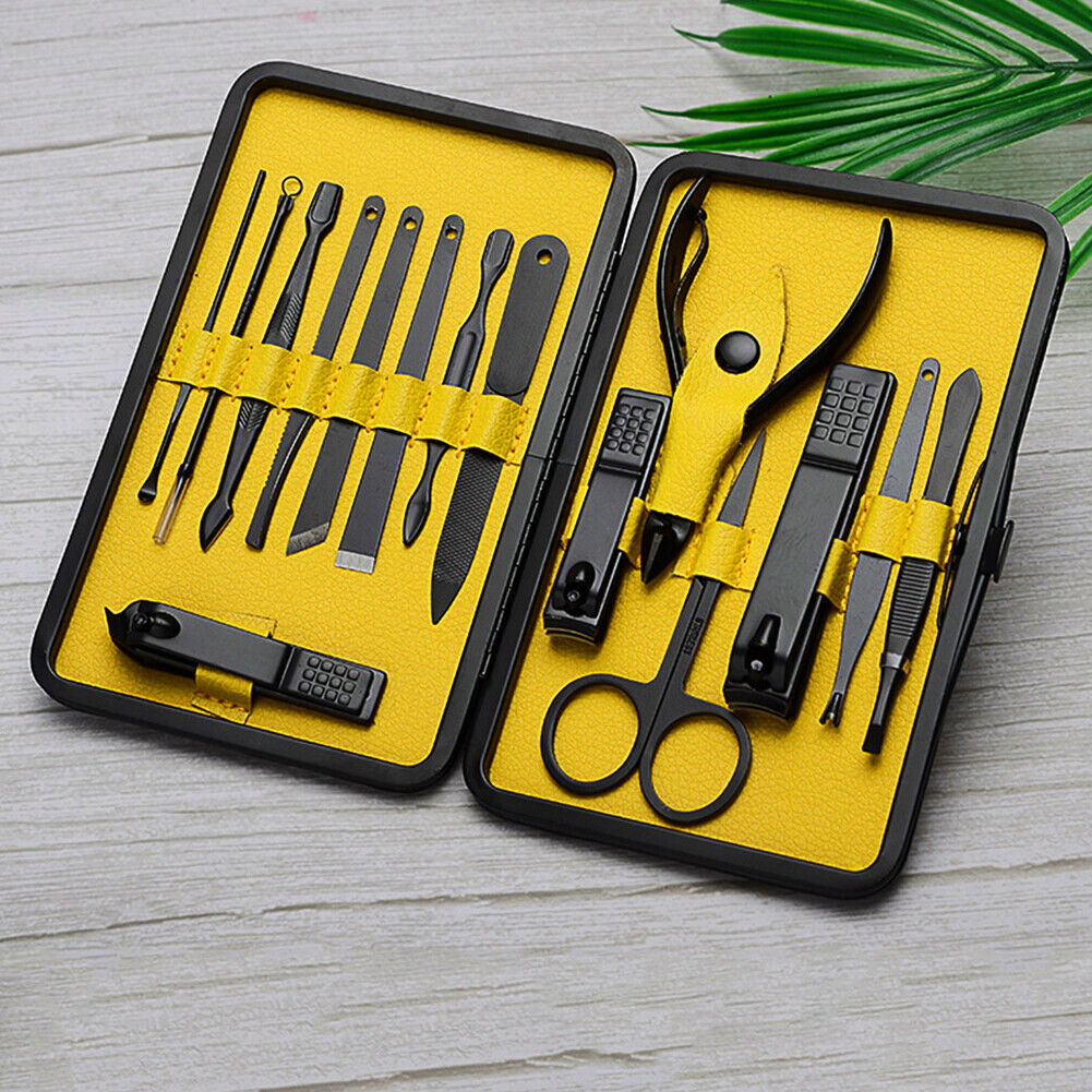 US 15 Piece Manicure Pedicure Nail Care Set Cutter Cuticle Clippers Kit