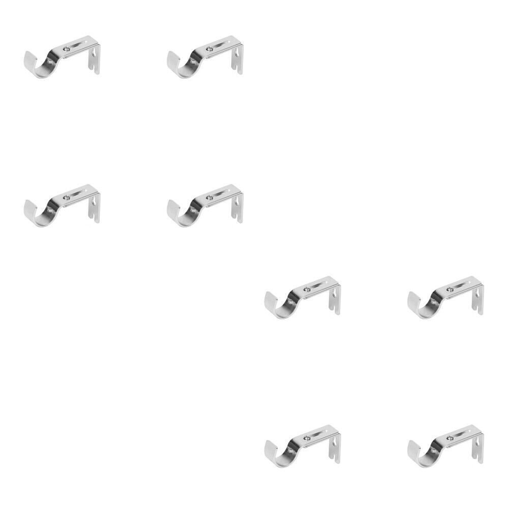 US 4-8 Pc Adjustable Curtain Rod Wall Bracket Hooks anchors Window Frame Holders