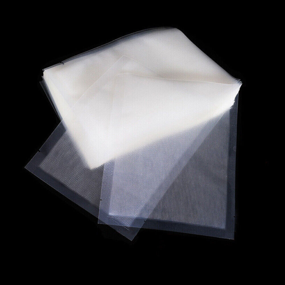 US 100-200Pc Quart Embossed Vacuum Sealer Bag Food Saver Storage 4Mil 8X10 inch