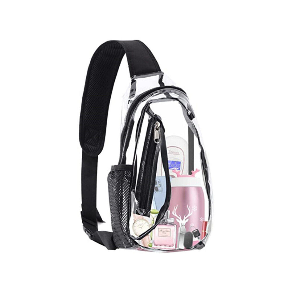 US 1-2 Pack Clear Sling Bag Stadium Approved PVC Crossbody Transparent Backpack