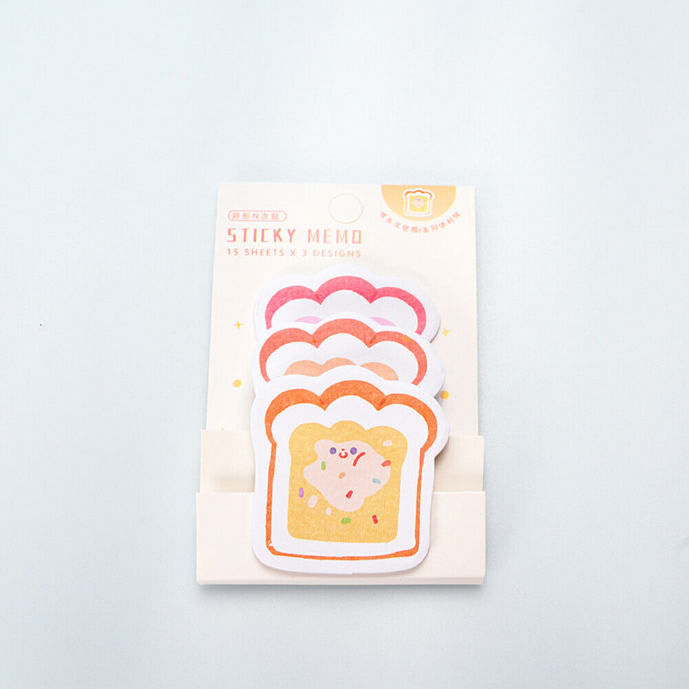 US 6-12 Pc (270-540 Pages Total) Sticky Notes Animals Shape Self-Stick Memo Pads