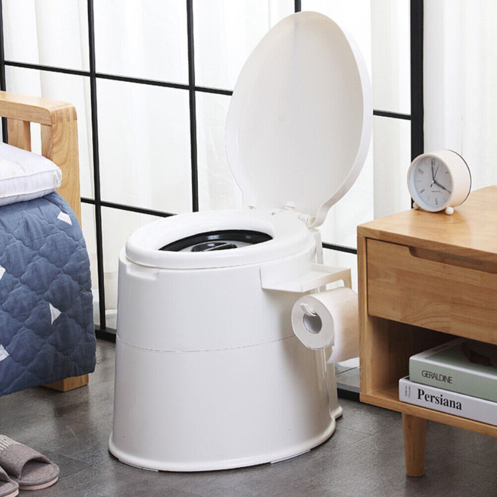 US 5L Portable Outdoor Indoor Travel Camping Bucket Toilet Vehicle Potty Commode