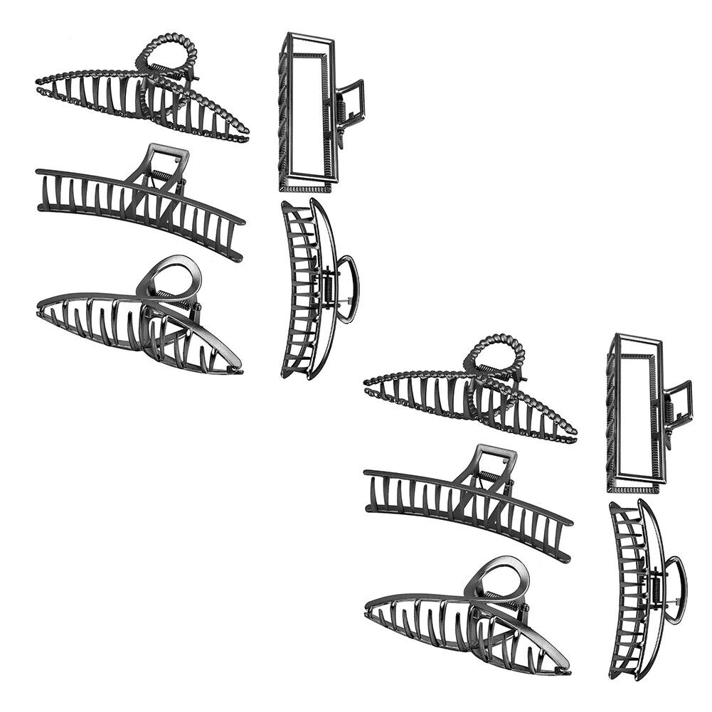 US 5-10 Pack Metal Jumbo Hair Claw Clip Large Strong Hold for Thick Hair Nonslip