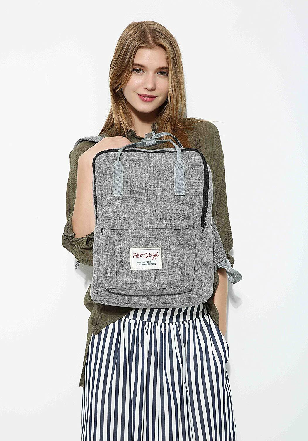 BESTIE 14" College Bookbag Backpack Cute for Women, 14.6"x10.3"x5.1"