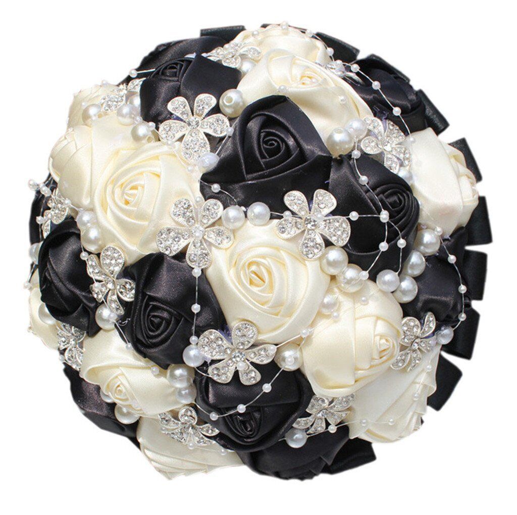 Wedding Bouquet Bridal Brooch Bouquets Bridesmaid Bouquet Diamond Pearl Ribbon