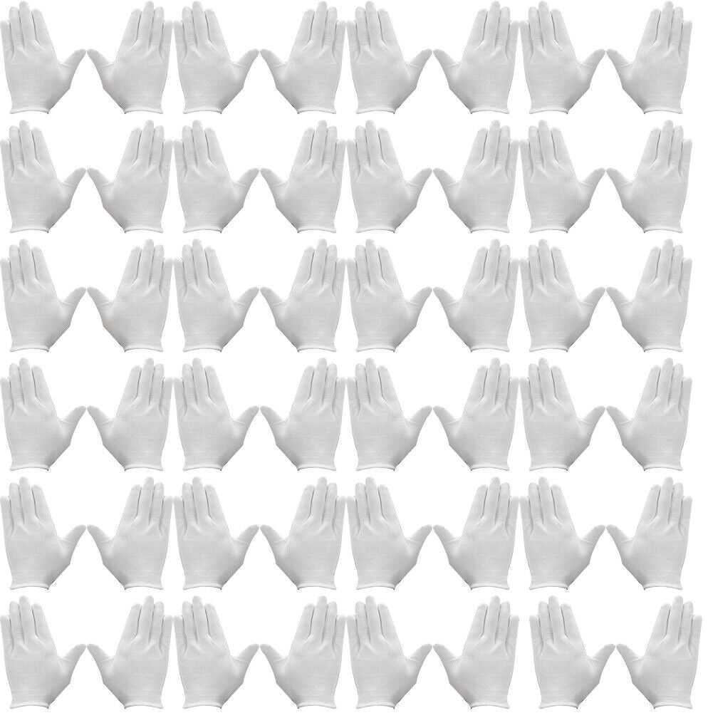 US 24-48 Pairs Cotton Lisle Coin Jewelry Inspection Work Performance Soft Gloves